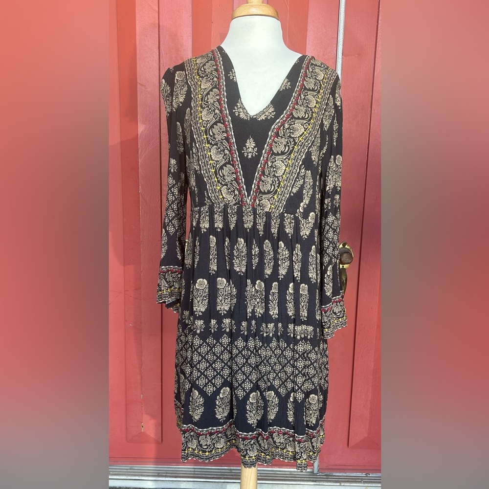 Anthropologie Maeve Block print dress.